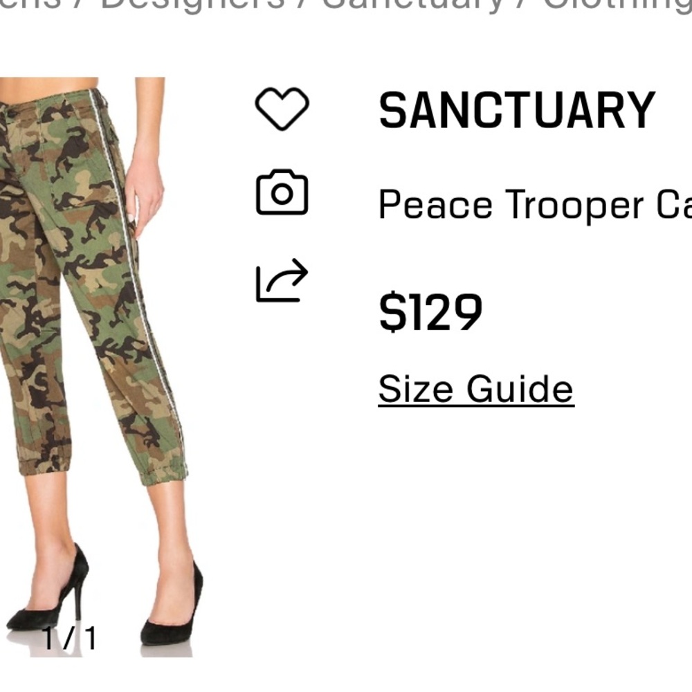 Sanctuary Camo Ankle Pants